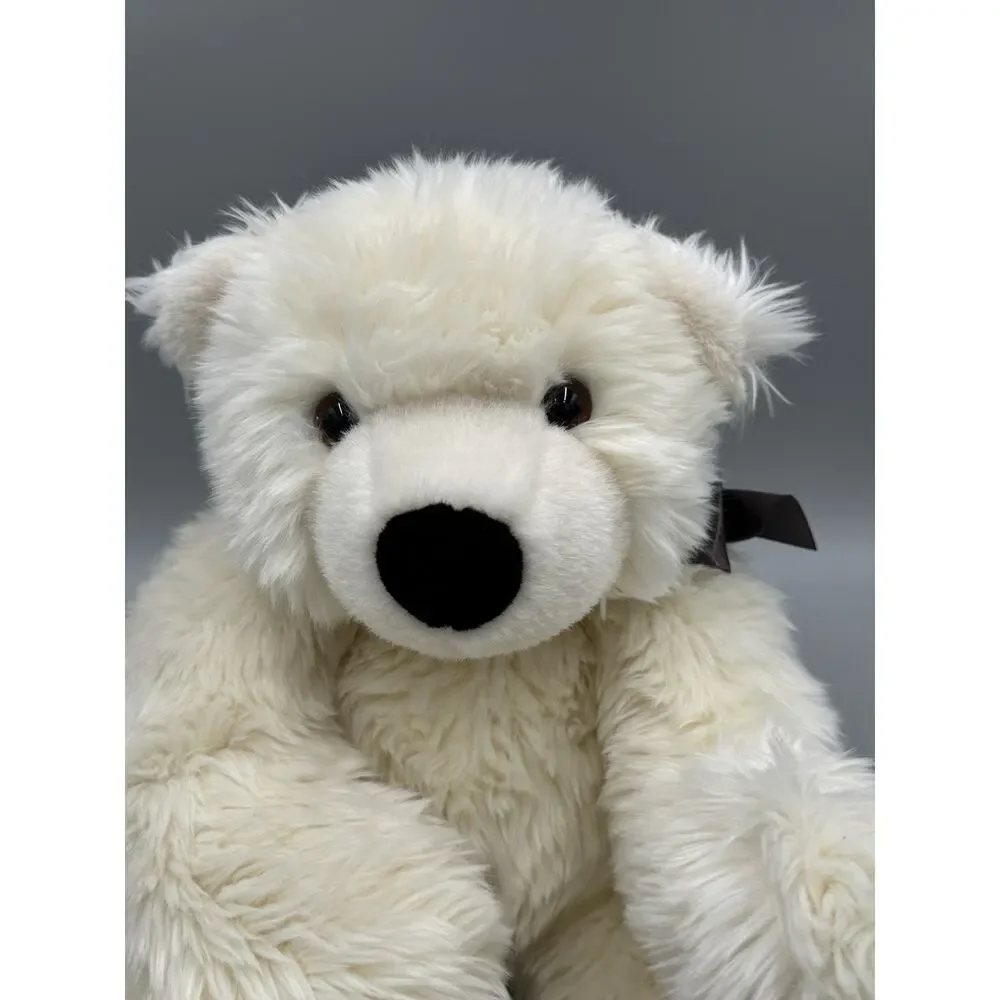 Gund White Polar Bear Plush‎ 11” Stuffed Animal W/ Ribbon Bow #4998